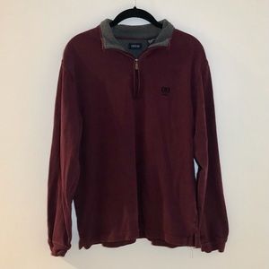 izod maroon quarter zip pullover
